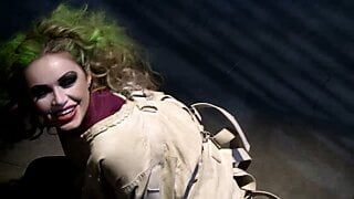 Gemma Massey is a model slut who fucks with two big cocks