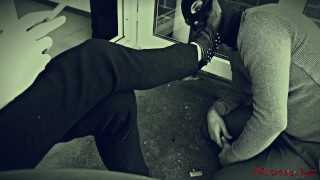 Mistress Shoes Slave licking her High Heels – Mistress Kym