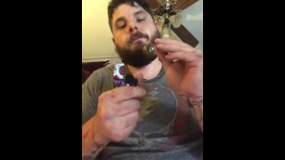 Big butt plug gaped Mancunt while smoking tina