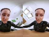 German babe pov in latex suit