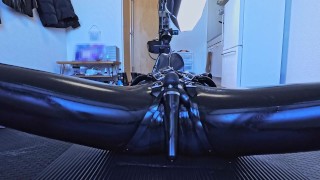 Rubber dolls with cute moaning girls and interlocking vibrators for hypnotic masturbation💕